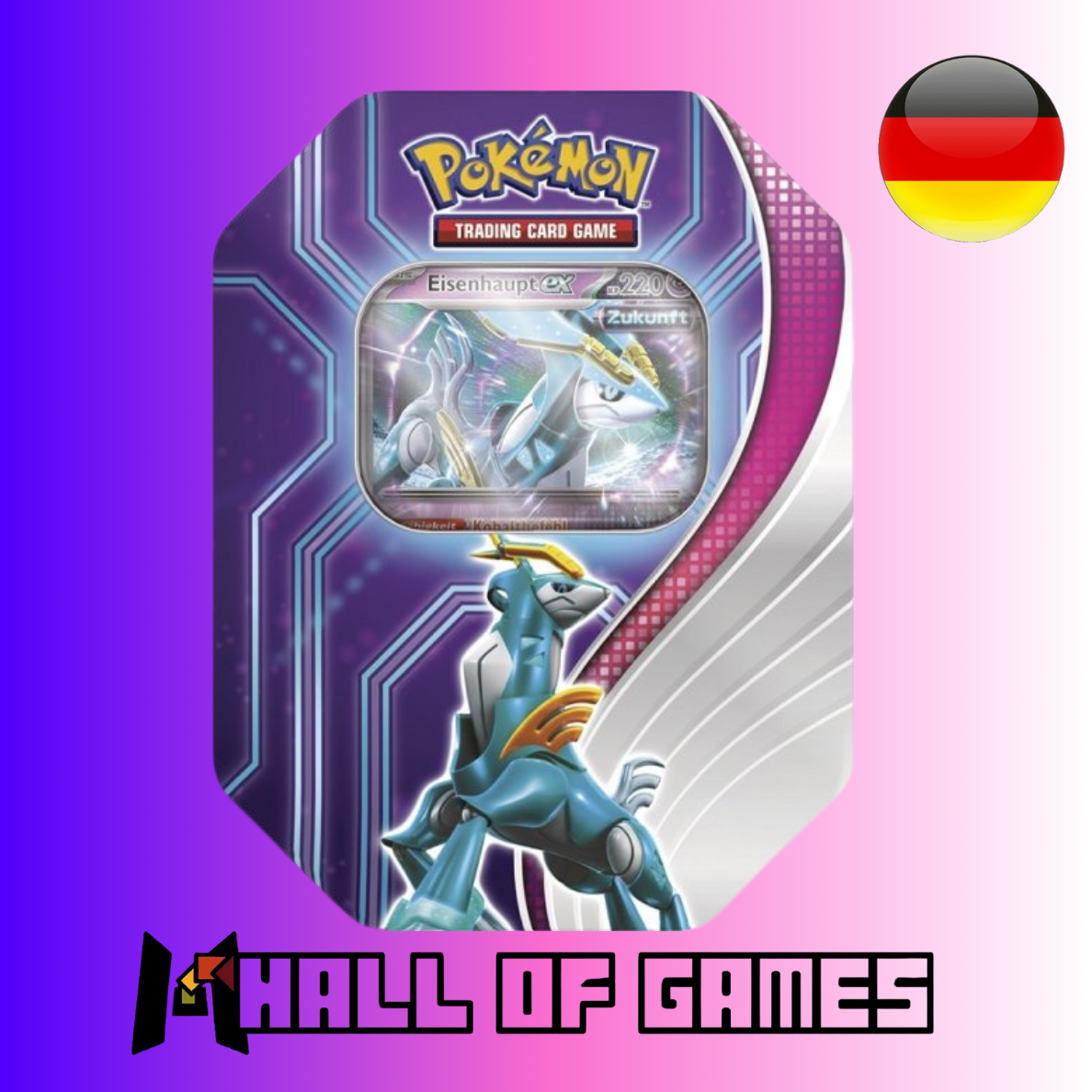 Pokemon Paradox Schicksale Eisenhaupt ex Tin Box 2024 (deutsch)